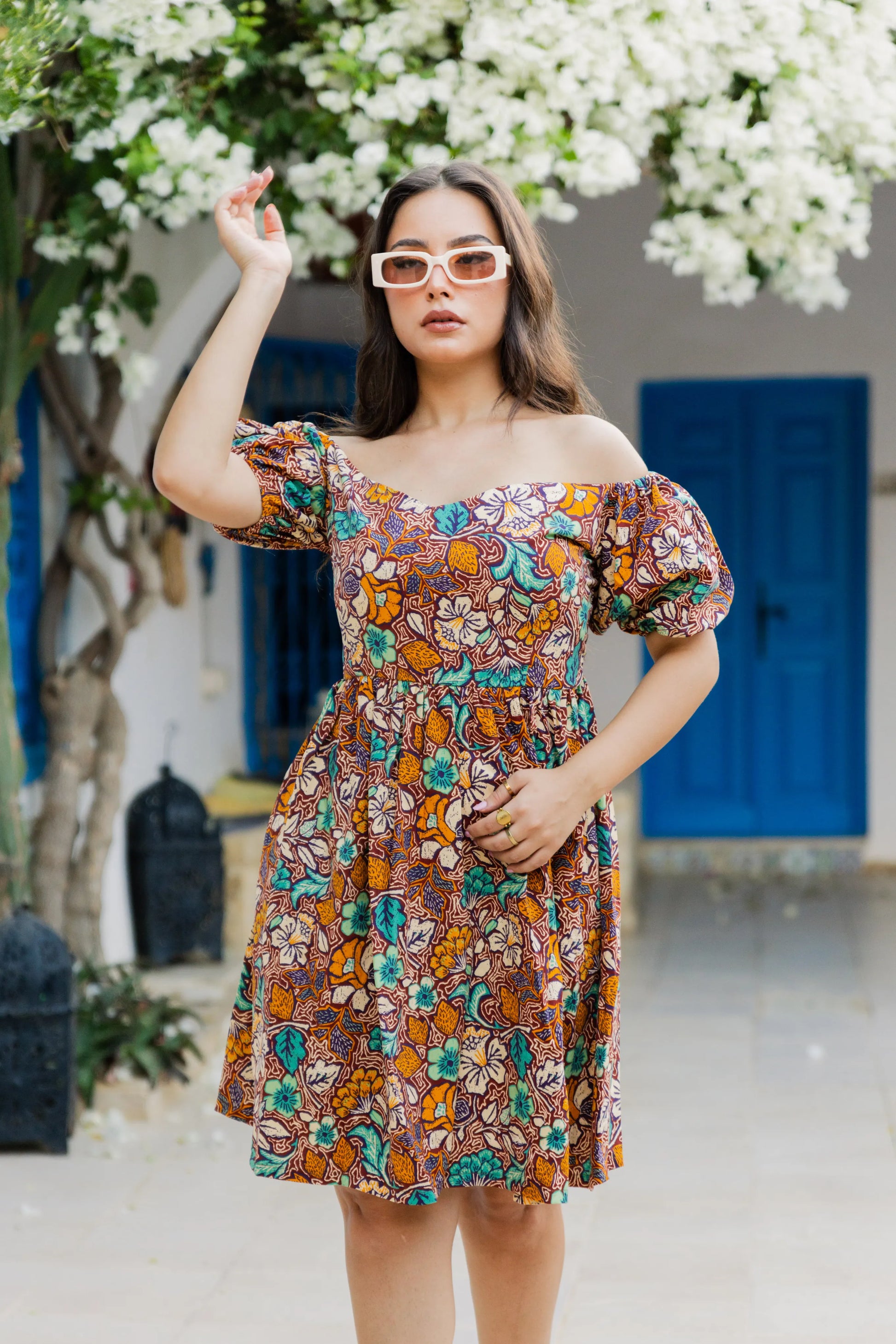 Floral Fiesta Off-Shoulder