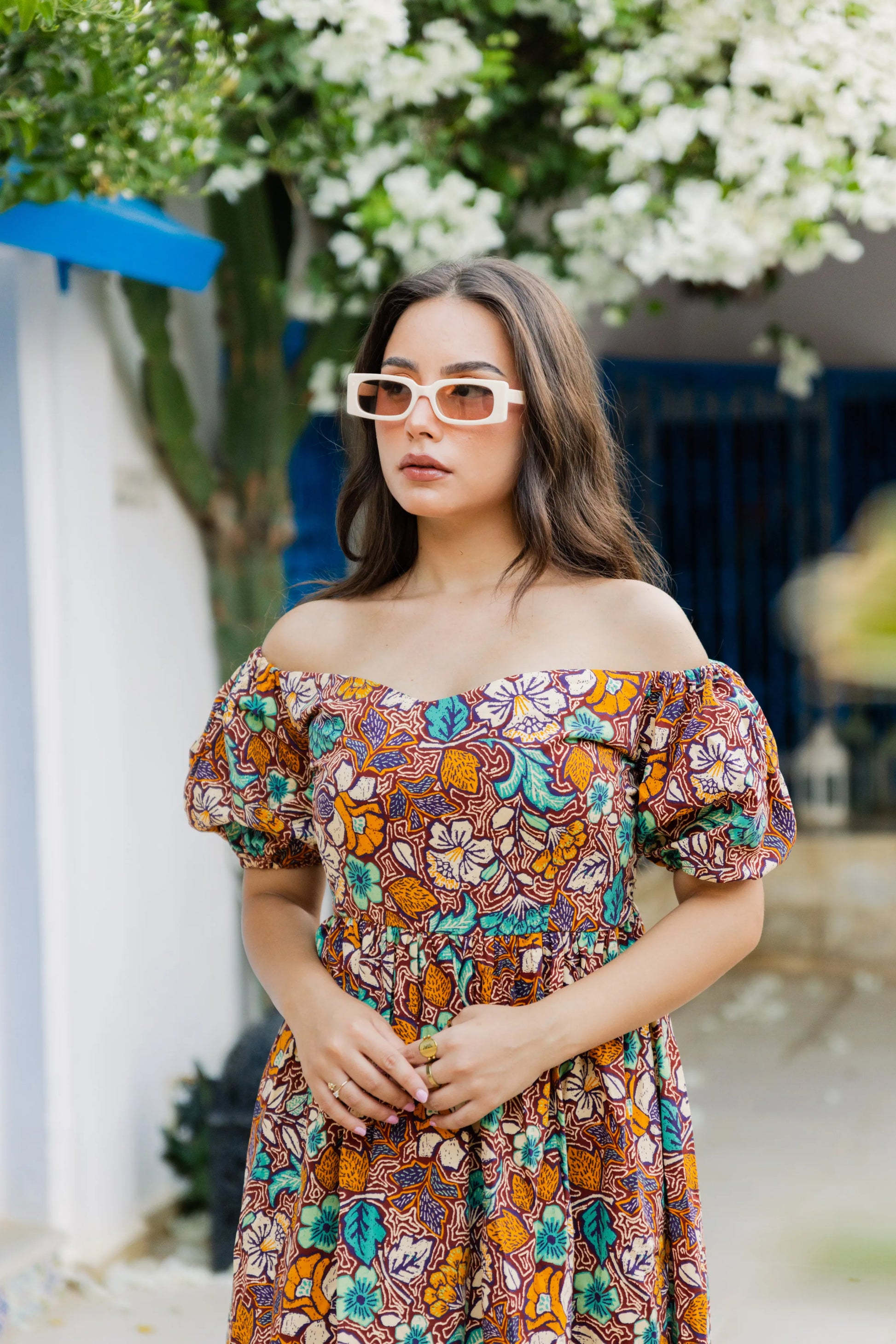 Floral Fiesta Off-Shoulder