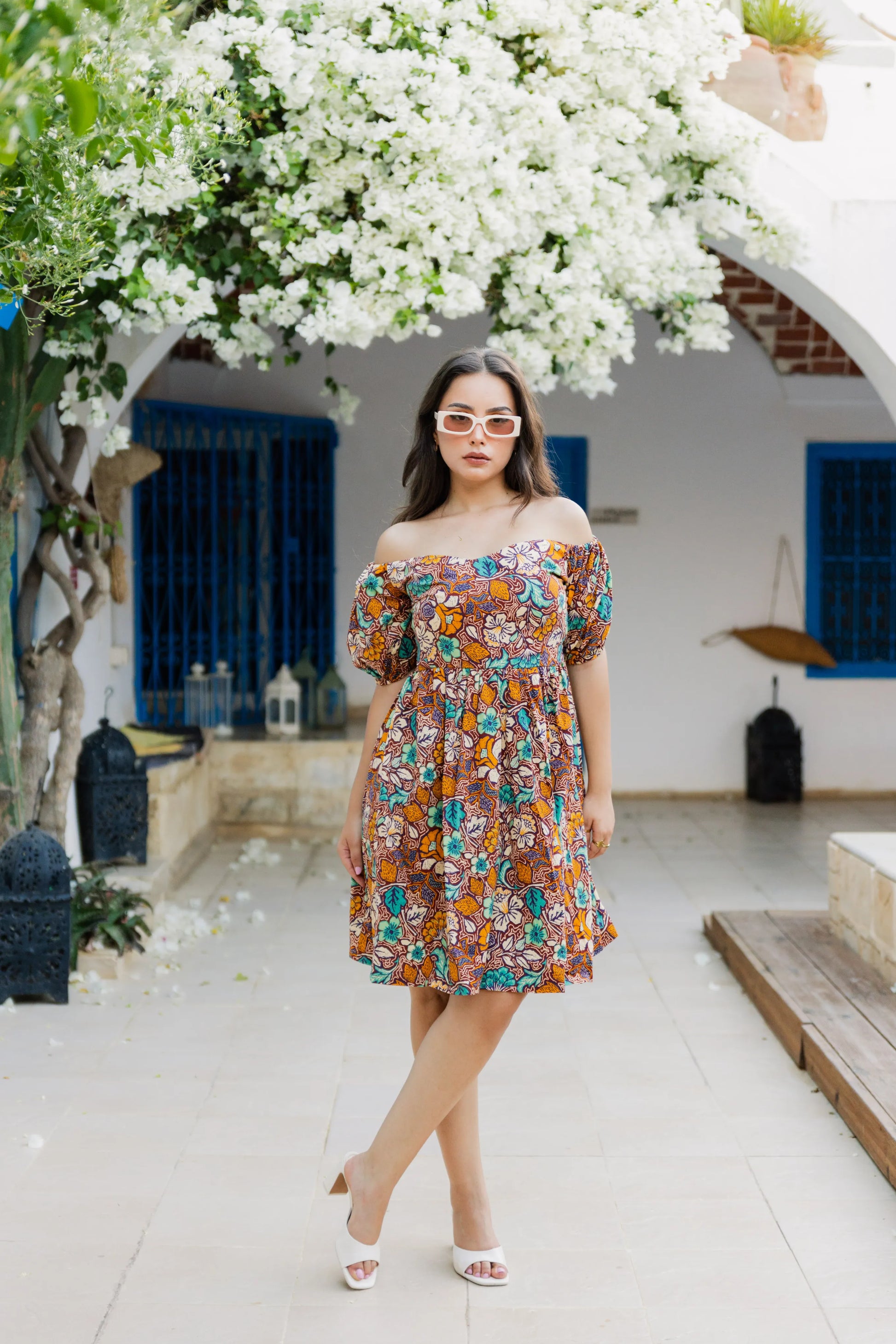 Floral Fiesta Off-Shoulder