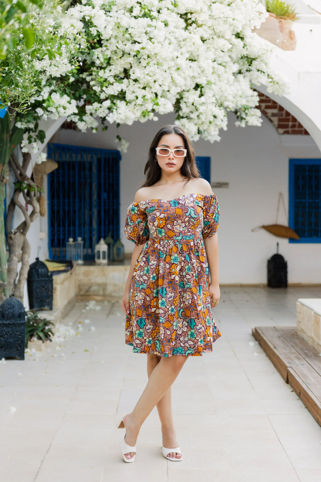 Floral Fiesta Off-Shoulder