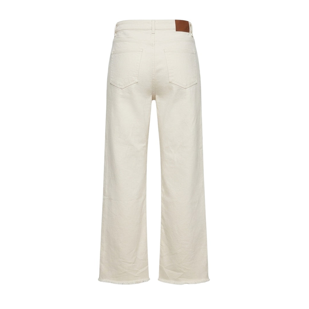 Cream denim pants