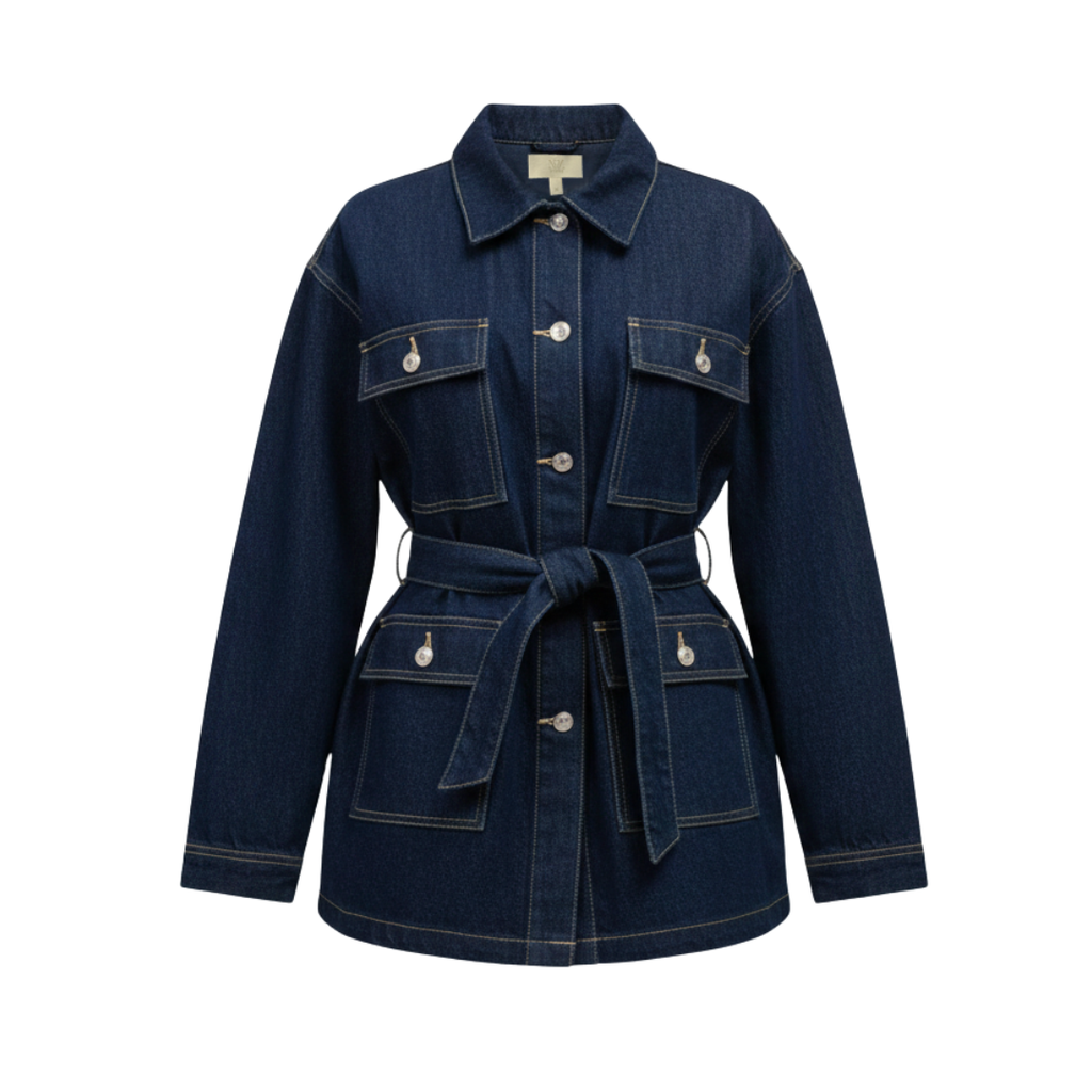 The Belted Jacket (Dark Wash)